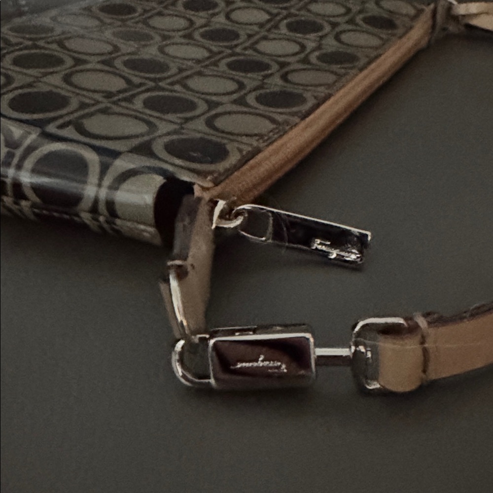 Salvatore Ferragamo Gancini transparent Pochette bag. AUTHENTIC 🤎⚡️flash sale! - Picture 3 of 11